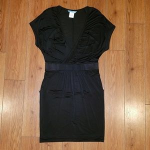 Black Marciano V neck dress
